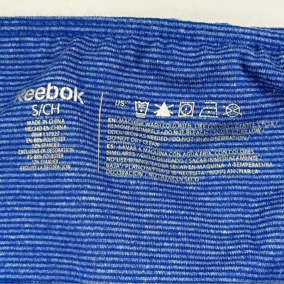 Reebok Leggings Womens Small Blue Crop Length - Picture 8 of 8